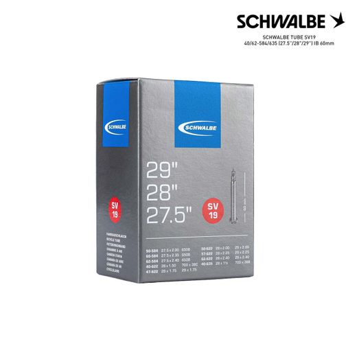 SCHWALBE TUBE SV19 40/62-584/635 (27.5"/28"/29") IB 60mm