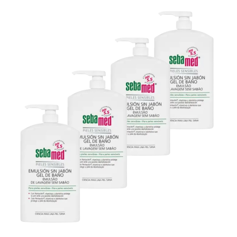 Sebamed Emulsion Sin Jabon 1L Pack 4u