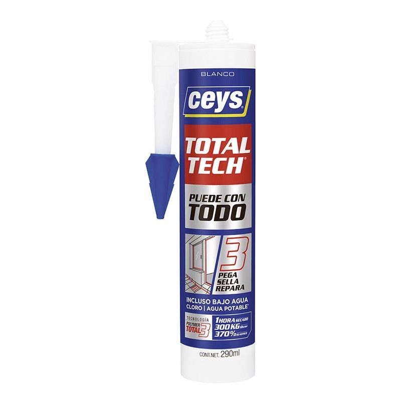 Sellador elástico CEYS TOTAL-TECH. Adhesivo Sellador Total Tech 290 Ml.  Bl