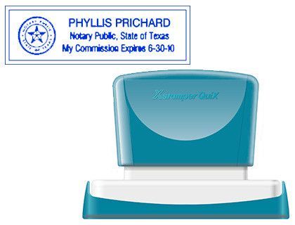 Sello x'stamper quix personalizable color azul medidas 22x69 mm q-18