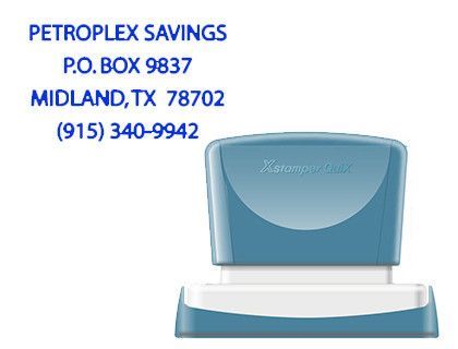 Sello x'stamper quix personalizable color azul medidas 36x61 mm q-16