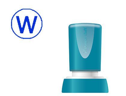 Sello x'stamper quix personalizable color azul redondo diametro 20 mm q-20