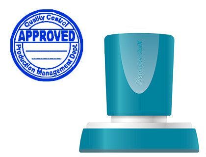 Sello x'stamper quix personalizable color azul redondo diametro 38 mm q-53