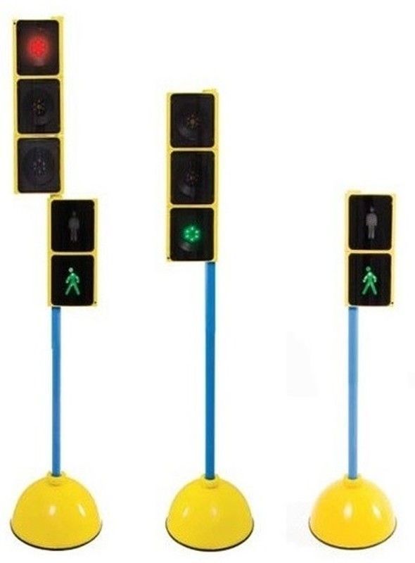 Semáforo con pica 120 cm. y base