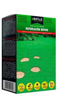 Semilla de césped repoblación rápida, para resiembras en calvas de los céspedes