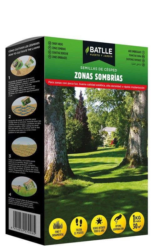 Semilla de césped zonas sombrías