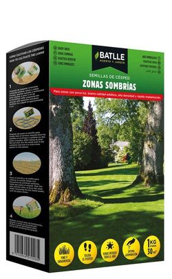 Semilla de césped zonas sombrías