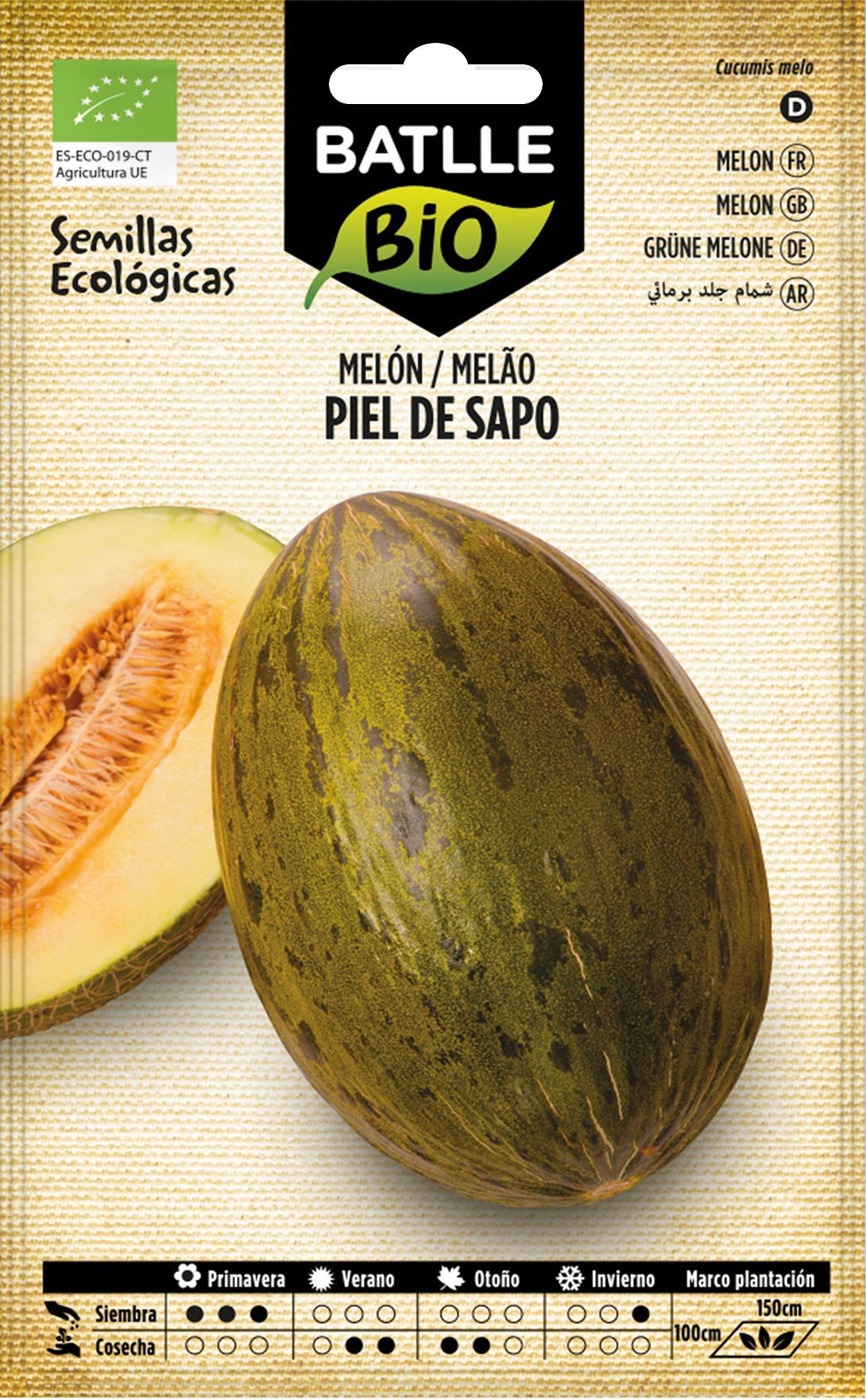 Semilla ecológica de melón piel de sapo, melao