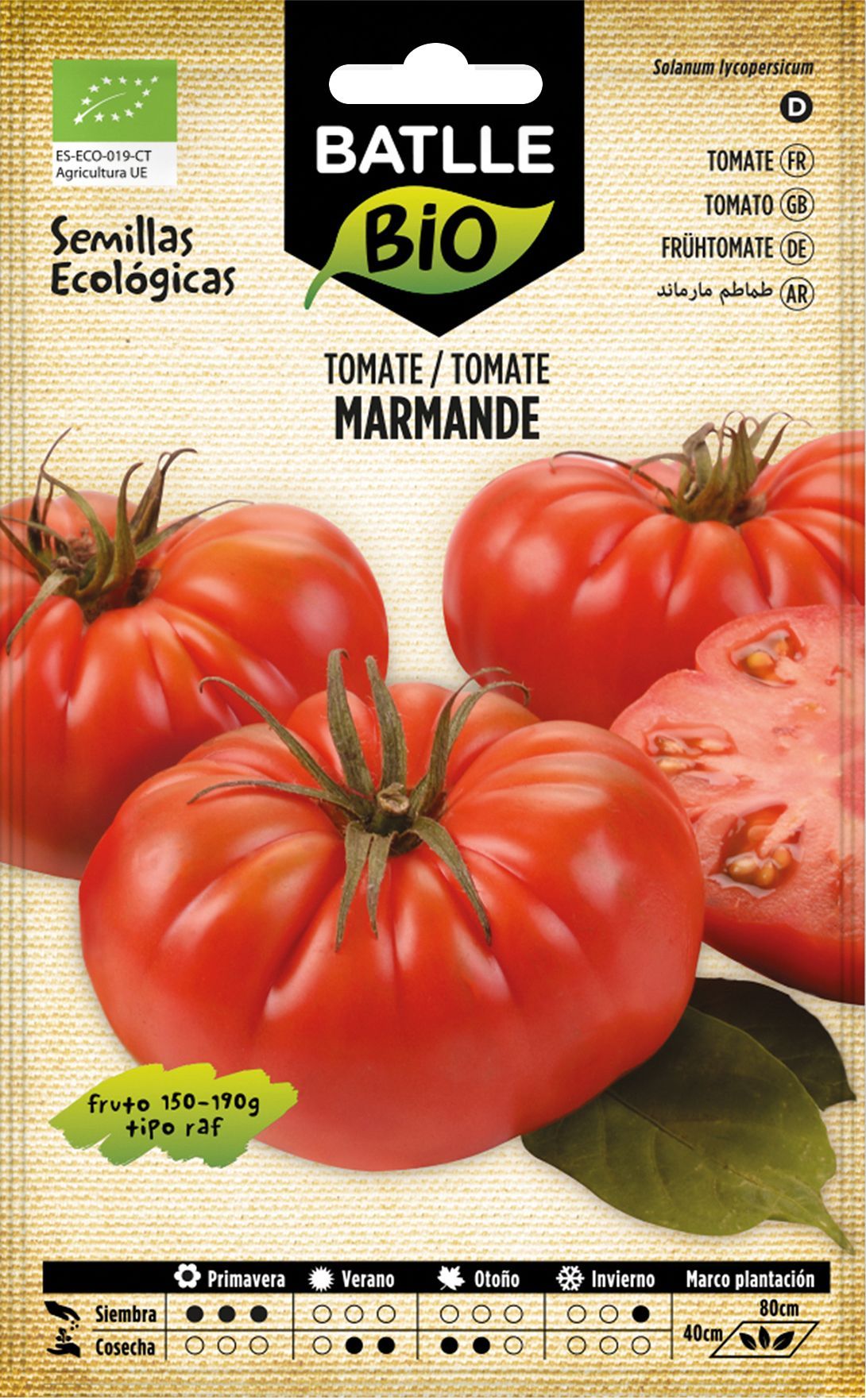 Semilla ecológica de tomate marmande raf