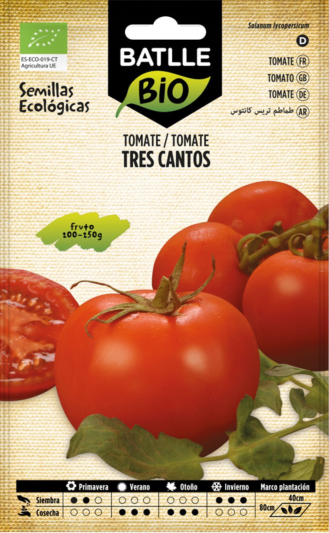 Semilla ecológica de tomate tres cantos