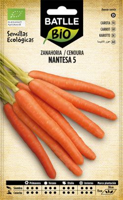 Semilla ecológica de zanahoria nantesa 5, cenoura