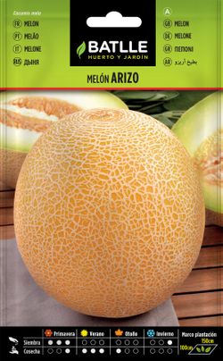 Semilla hortícola de melón arizo, melao, cucumis melo
