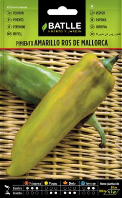 Semilla hortícola de pimiento amarillo selección ros de mallorca