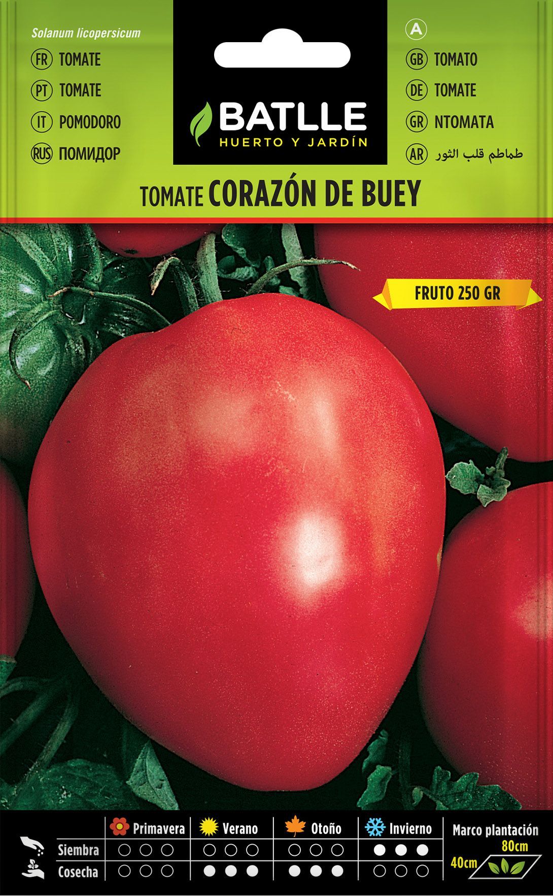 Semilla hortícola de tomate corazón de buey