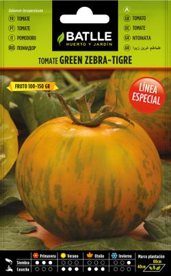 Semilla hortícola de tomate green zebra-tigre