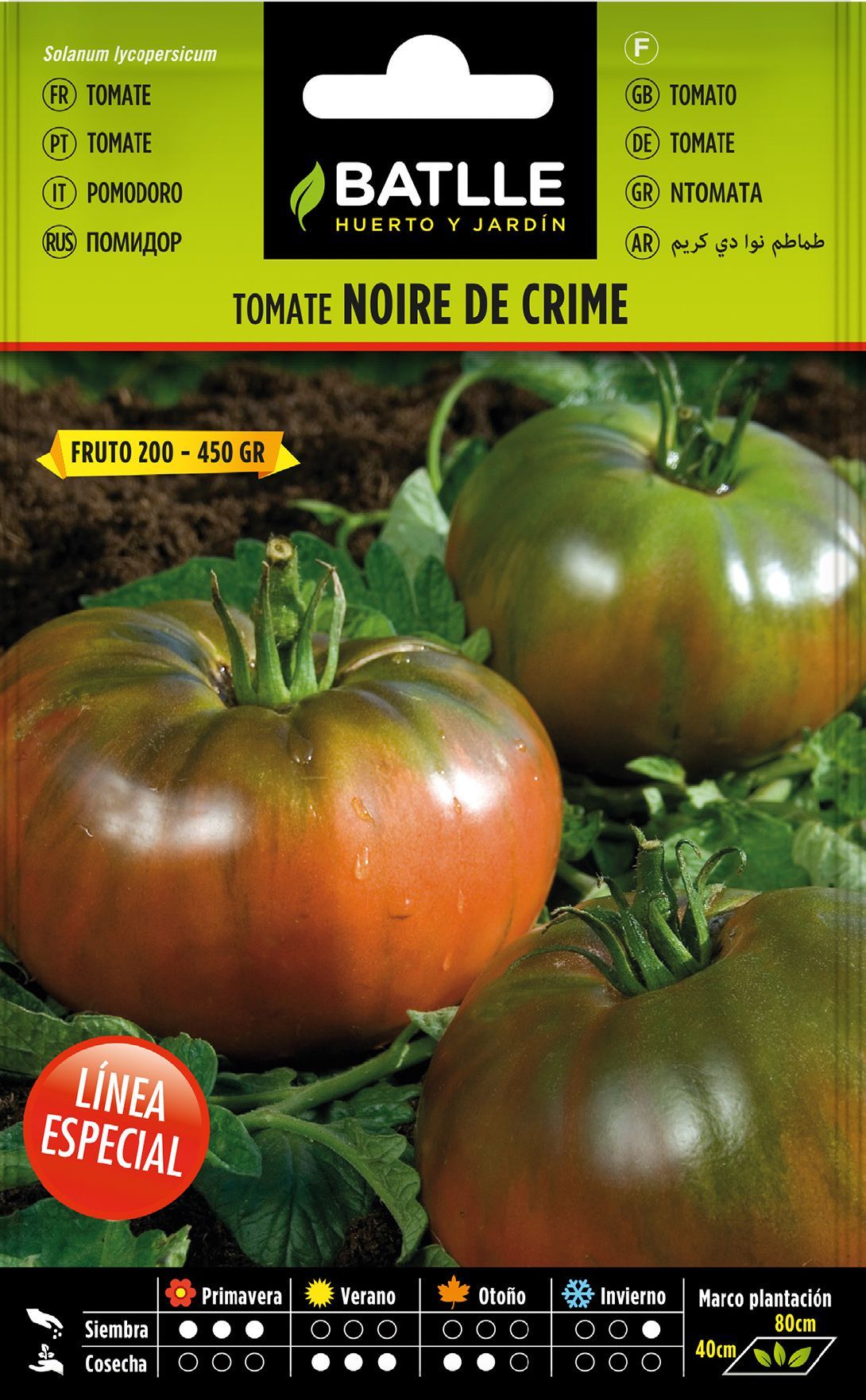 Semilla hortícola de tomate noire de crime