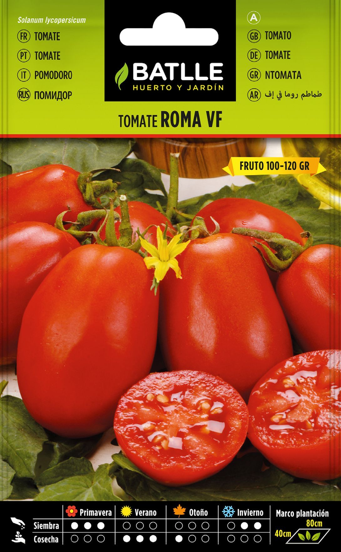 Semilla hortícola de tomate roma vf