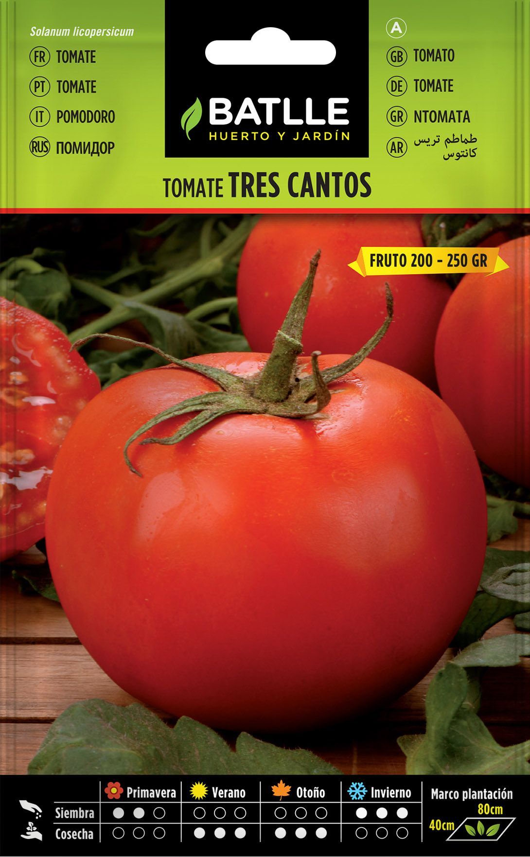 Semilla hortícola de tomate tres cantos