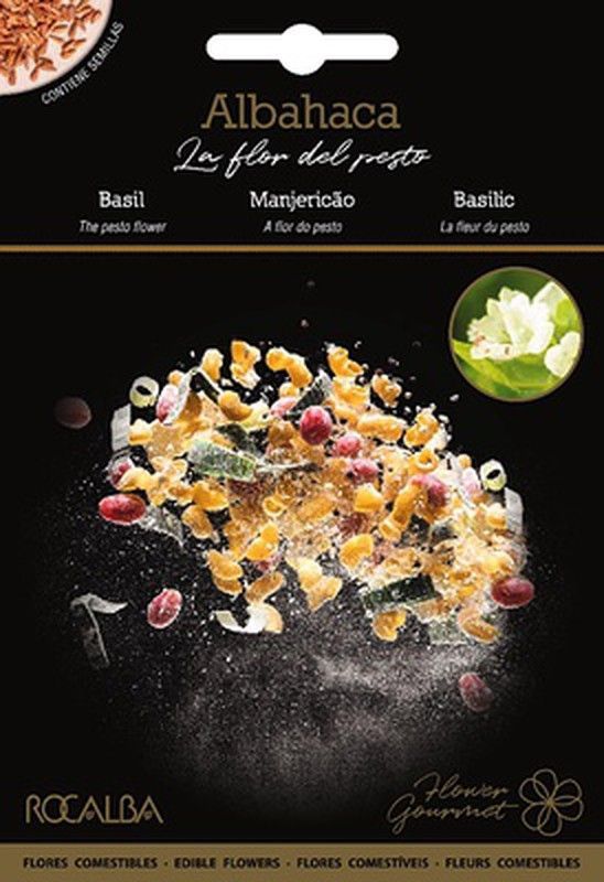 Semillas comestibles  Flor Albahaca Gourmet