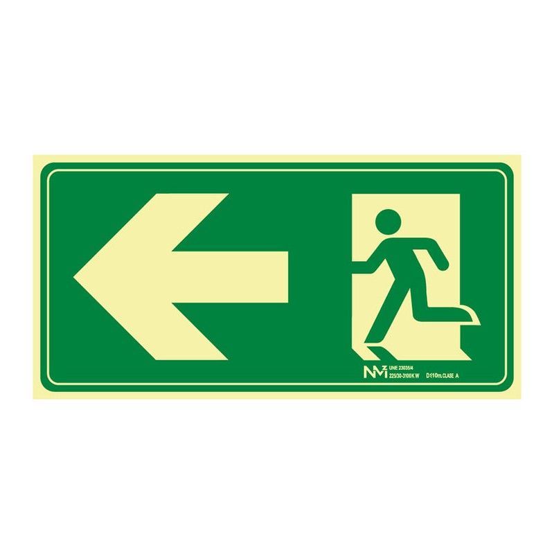 Señal De Evacuaci�N Flecha Izquierda