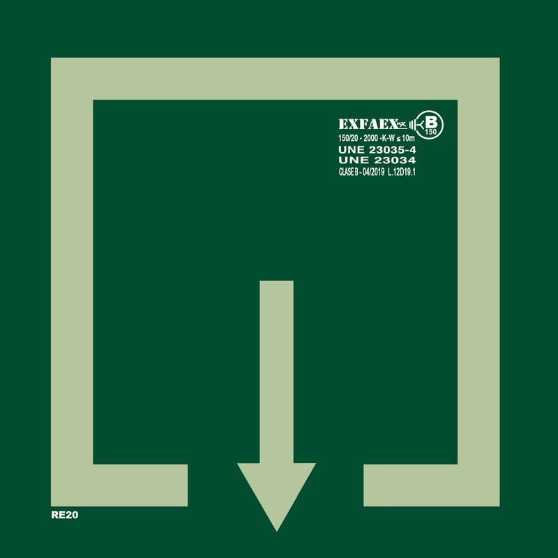 Señal de evacuación direccional-RE20