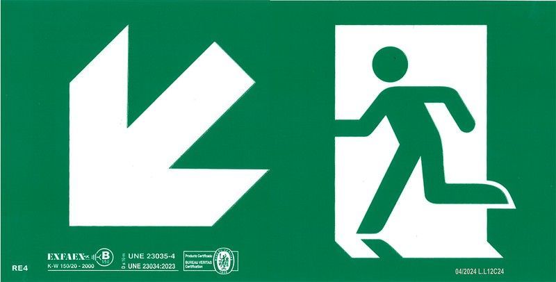 Señal de evacuación direccional-RE4
