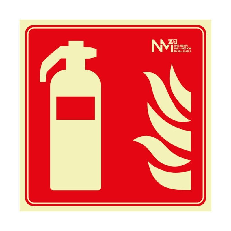 Señal Extintor Pvc 0,7mm 210x210mm