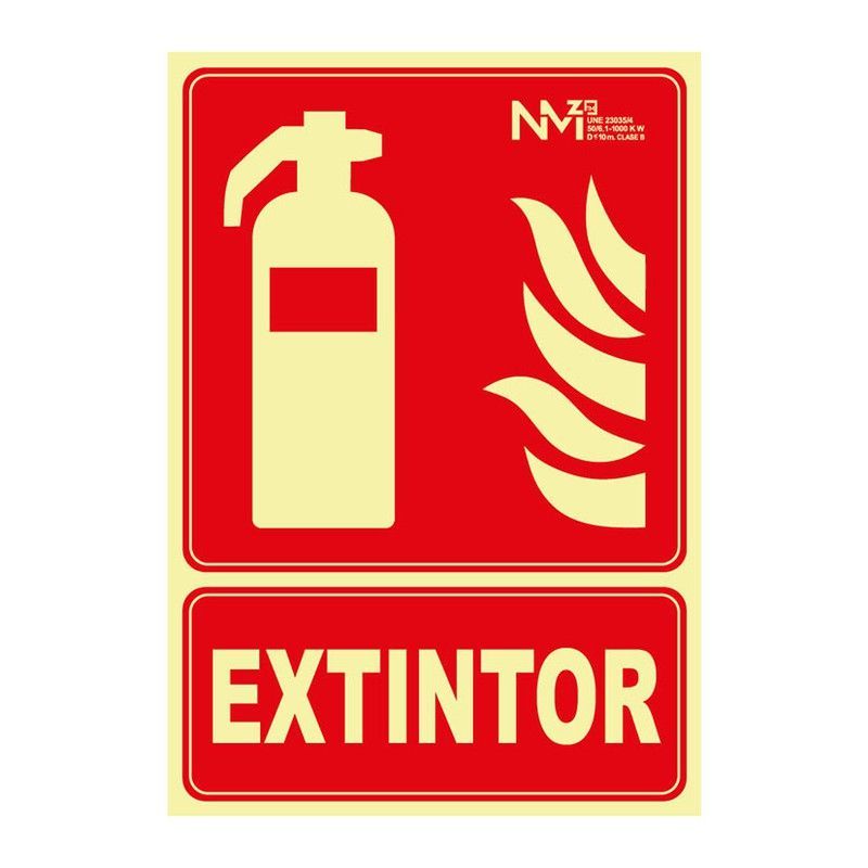 Señal Extintor Pvc0,7mm Claseb 210x300mm