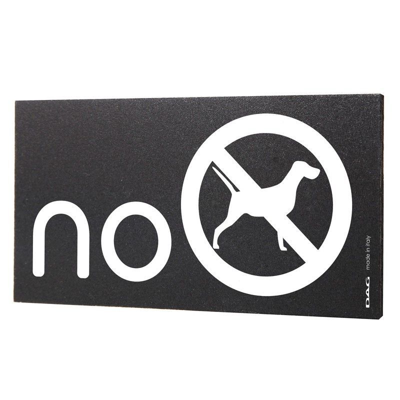 Señal no perros 8x15 cm