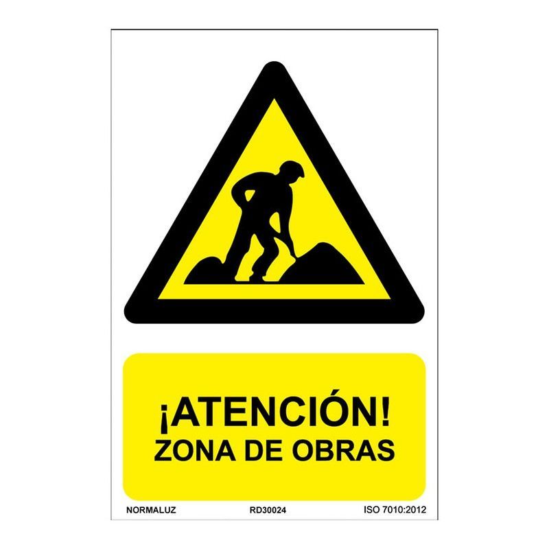 Señal Pelig Aten Zona De Obras 210x300mm