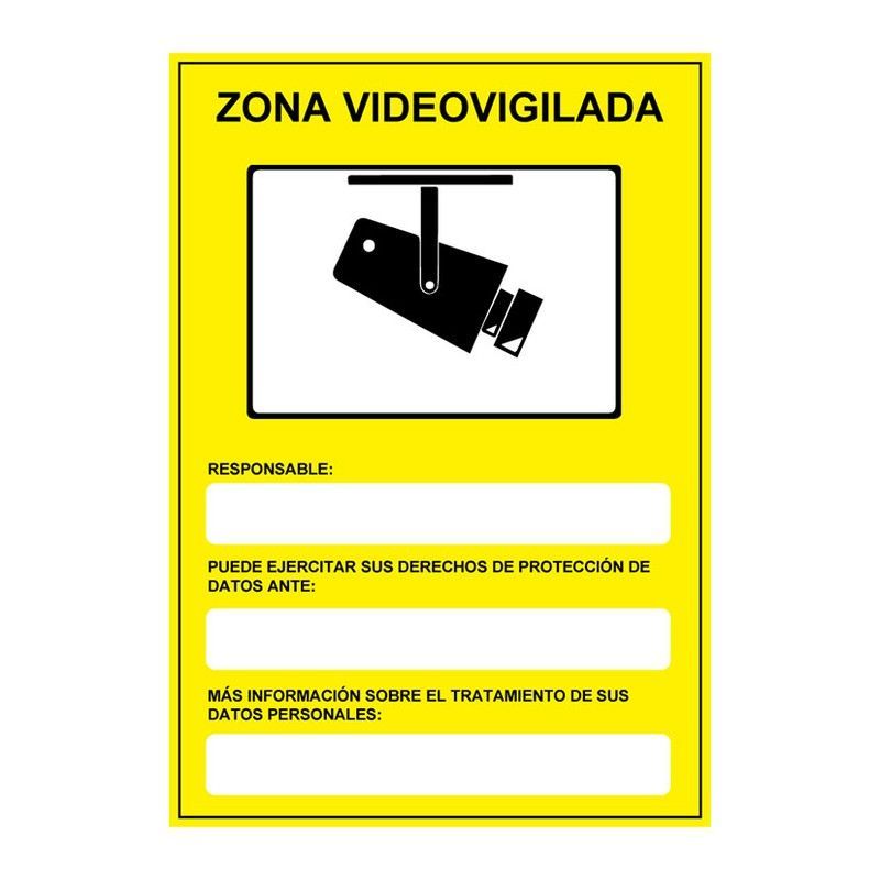Señal Pelig Zona Videovigilada 210x300mm