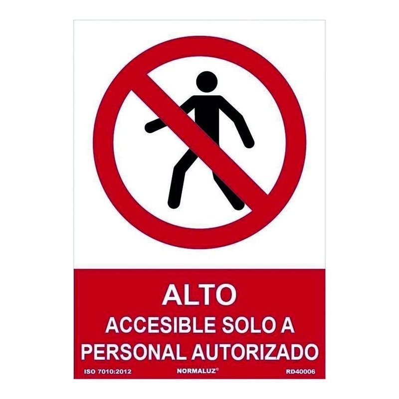 Señal Prohi Alto Pers. Autori. 210x300mm