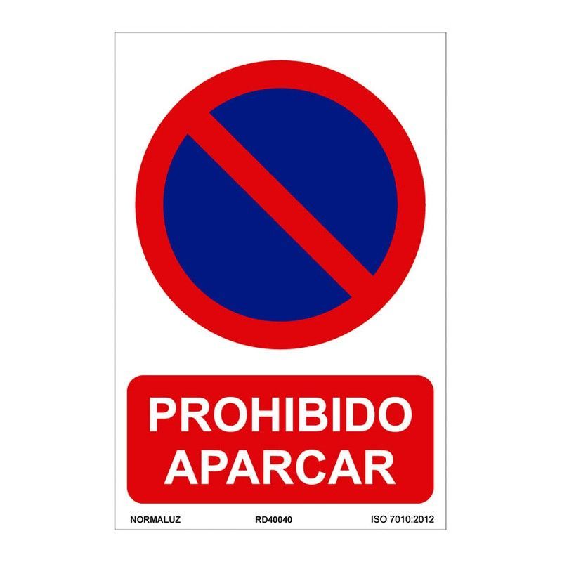 Señal Prohi Aparcar Pvc 0,7mm 210x300mm