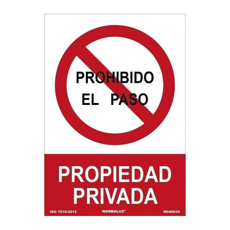 Señal Prohi Paso Propiedad Priva. 210x30