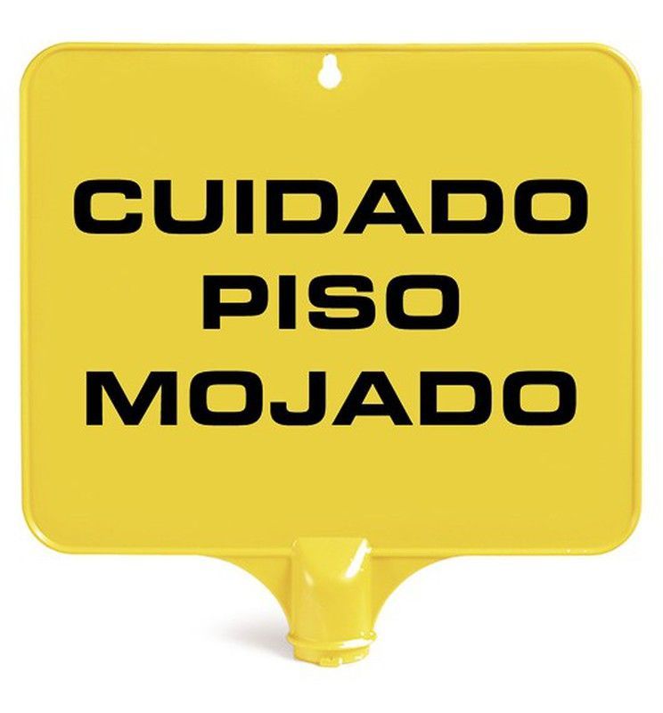 Señal rectangular piso mojado
