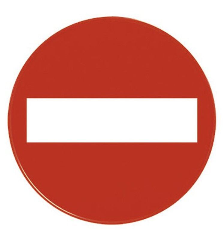 Señal redonda prohibido el paso