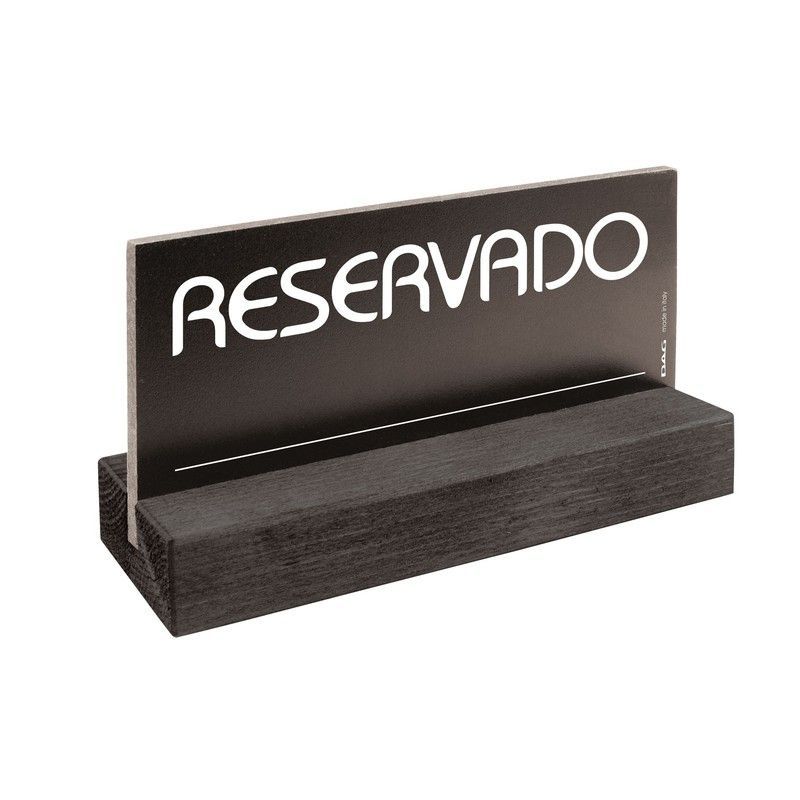 Señal reservado 8x15 cm