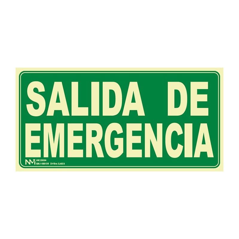 Señal Salida De Emergencia Pvc 0,7mm