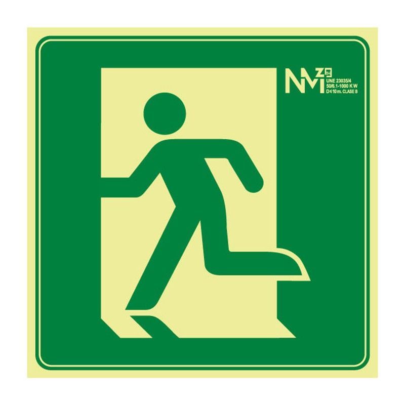 Señal Salida Emergencia Izda Pvc 0,7mm