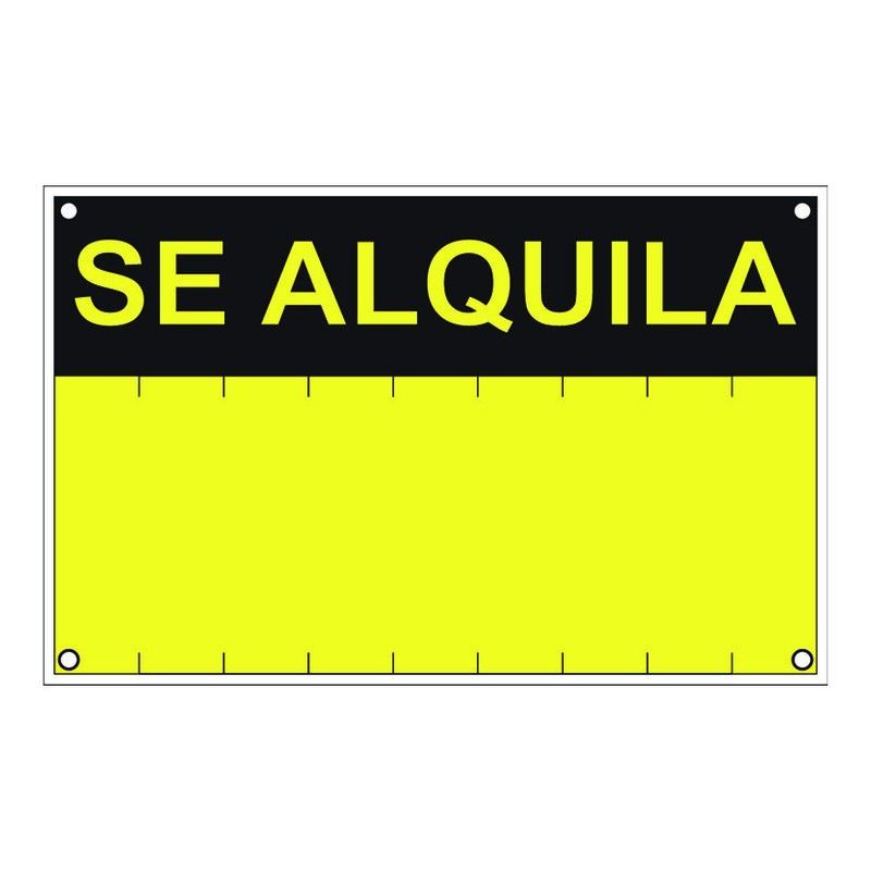 Señal Se Alquila  Pvc 0,4mm Amarillo