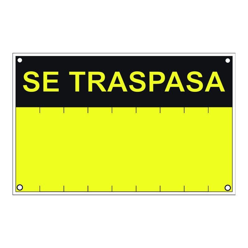Señal Se Traspasa  Pvc 0,4mm Amarillo