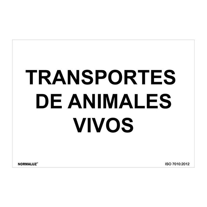 Señal Transp. Animales Vivos 210x300mm
