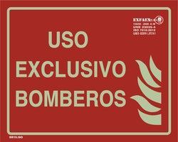 Señal “Uso exclusivo bomberos” - RR19