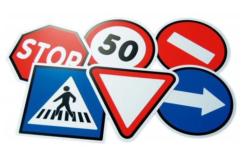 Señales de tráfico: sin poste