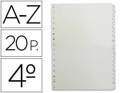 Separador Alfabetico Multifin Plastico 3002