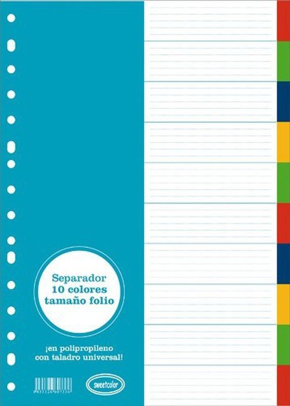 Separadores de colores para carpetas sweetcolor