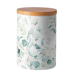 Serie Eucaliptus. Bote porcelana 13,5x10 cm.