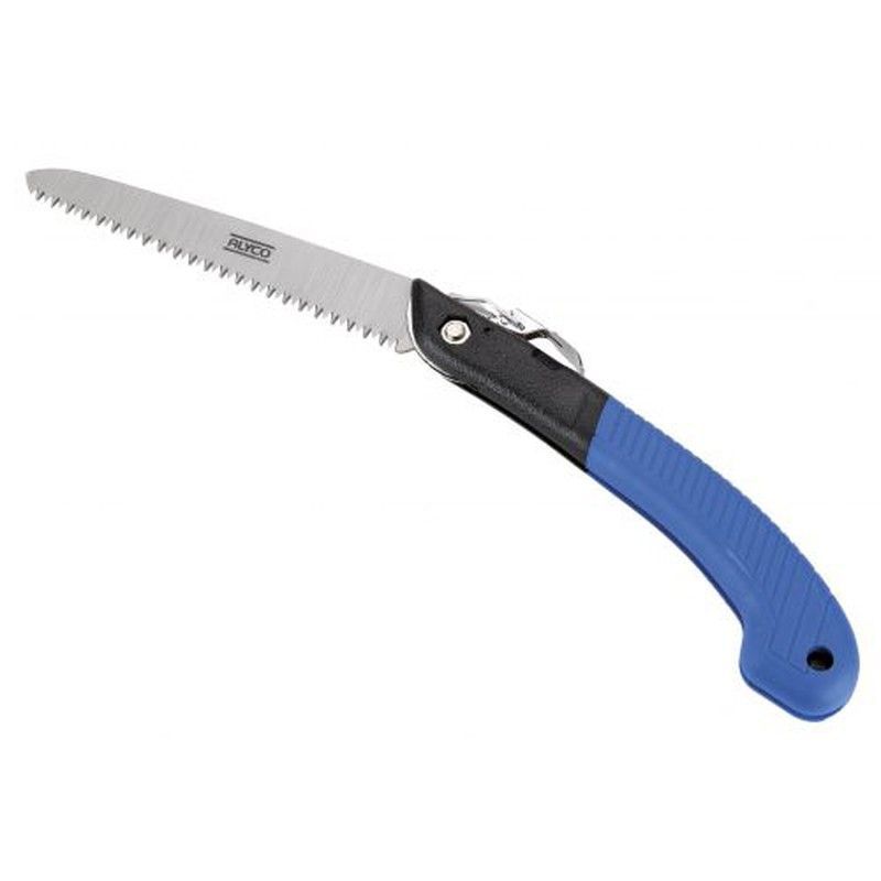 Serrucho de poda abatible de 400 mm, perfecto para poda de plantas leñosas.