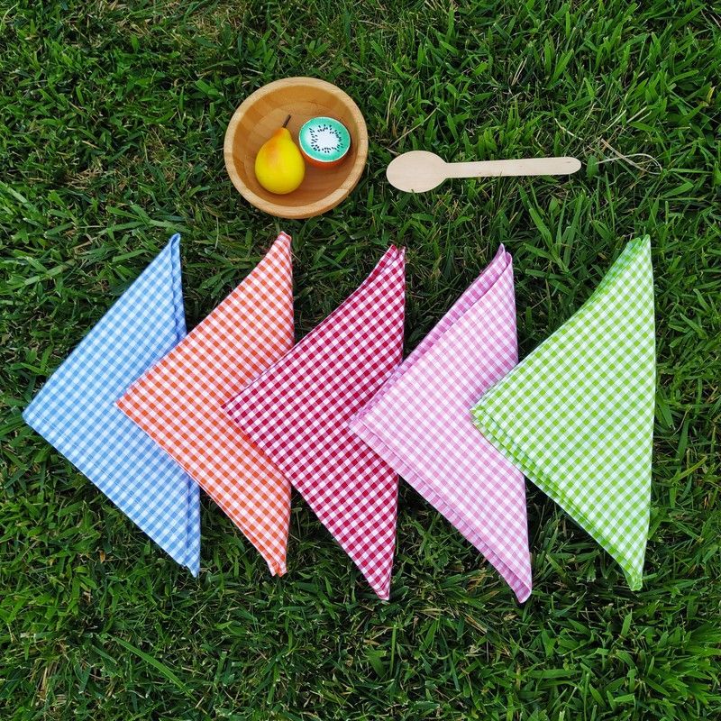 Servilleta colegial unisex tela vichy 40x40 cm art.75