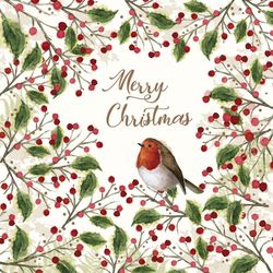 Servilleta Navidad Merry Bird  33x33  PPD